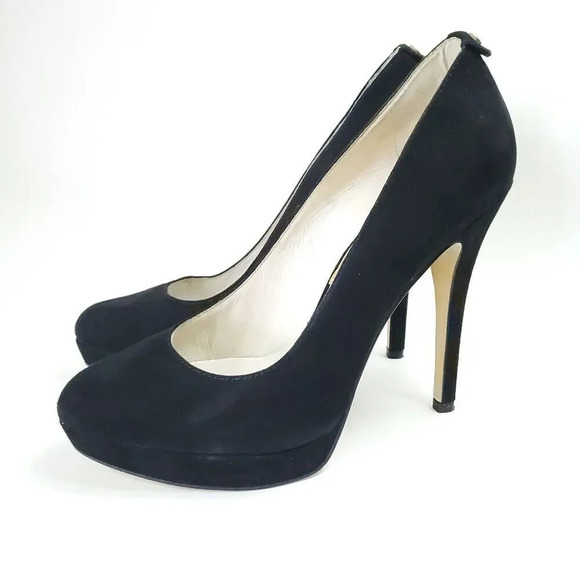 Michael Michael Kors York Suede Pumps Women’s Size 9M Black Stiletto High Heels - Picture 10 of 14